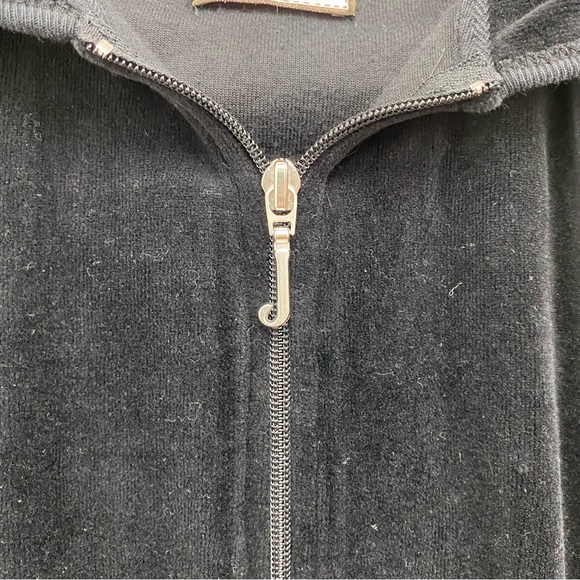 Vintage Classic Juicy Couture Velvet Velour Zip Up Hoodie - Picture 3 of 4